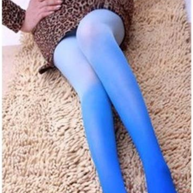 Hlačne nogavice ombre modre