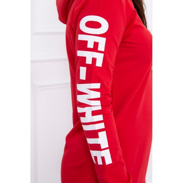 Daljši pulover/obleka OFF WHITE rdeče barve 62072