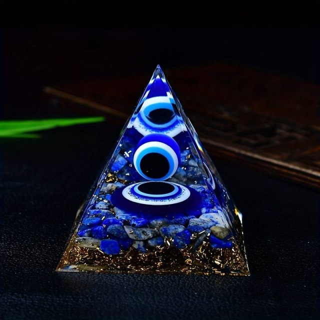 Orgonit piramida z LAPIS LAZULI kamnom 5cm