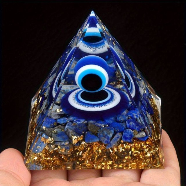 Orgonit piramida z LAPIS LAZULI kamnom 5cm