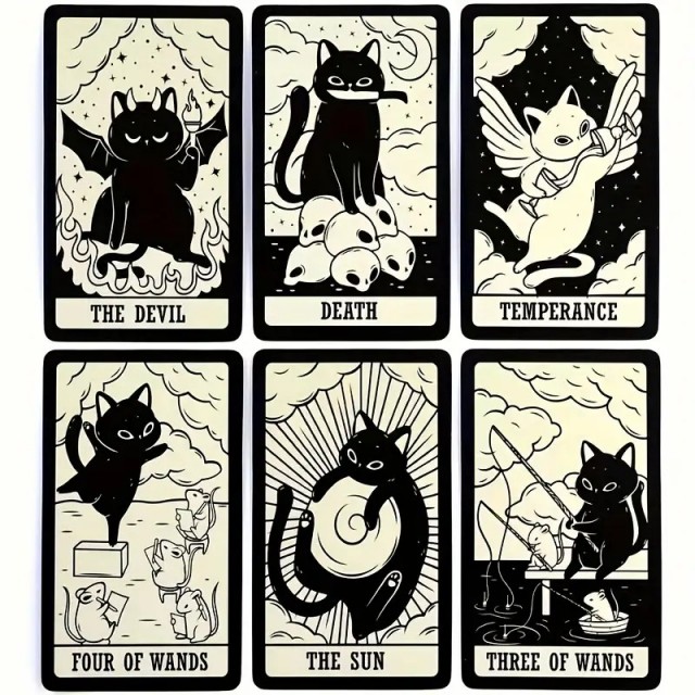 Kitten Tarot: komplet 78 kart z mačjimi ilustracijami